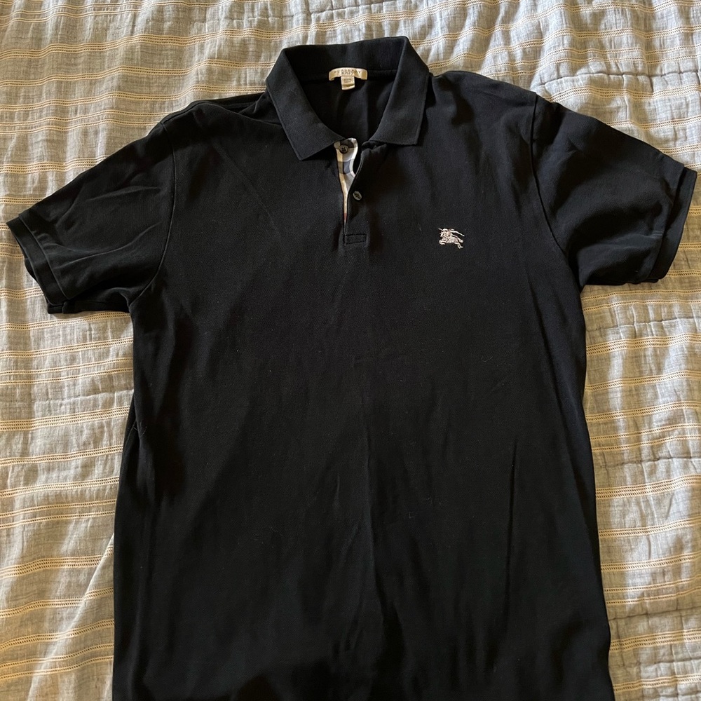 Burberry Brit Short Sleeve Polo Shirt - Black - Men’s Medium